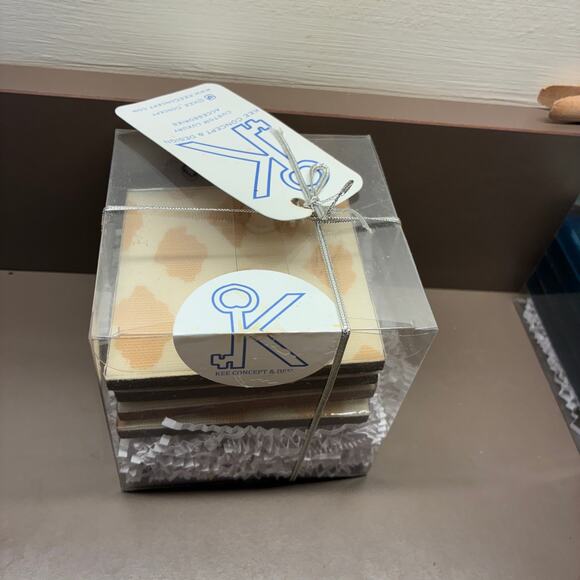 Kee Concept & Design Coasters New Set of 4 Animal Print Motif - Picture 1 of 3